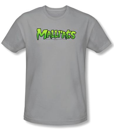 Mallrats T-shirt Movie Mallrats Logo Adult Silver Slim Fit Shirt
