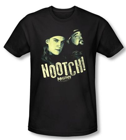 Mallrats T-shirt Movie Nootch Adult Black Slim Fit Tee Shirt