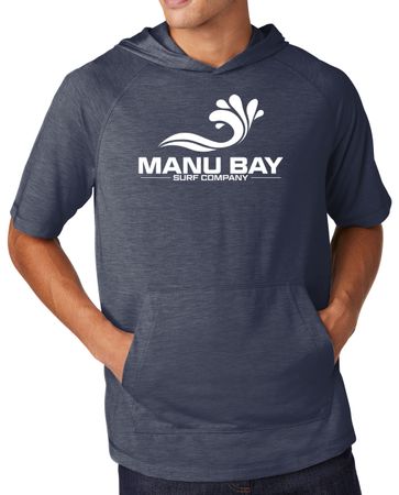 Manu Bay Surf Company Logo Lightweight Hoodie Tee Shirt
