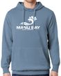 Manu Bay Surf Company Logo Beach-Washed Hoodie Sweatshirt