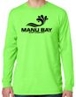 Manu Bay Surf Company Logo Mens Cotton Long Sleeve Pastel Tee Shirt