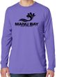 Manu Bay Surf Company Logo Mens Cotton Long Sleeve Pastel Tee Shirt