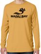 Manu Bay Surf Company Logo Mens Cotton Long Sleeve Pastel Tee Shirt