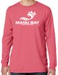 Manu Bay Surf Company Logo Mens Cotton Long Sleeve Pastel Tee Shirt
