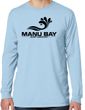 Manu Bay Surf Company Logo Mens Cotton Long Sleeve Pastel Tee Shirt