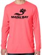 Manu Bay Surf Company Logo Mens Cotton Long Sleeve Pastel Tee Shirt