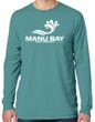 Manu Bay Surf Company Logo Mens Cotton Long Sleeve Pastel Tee Shirt
