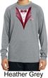 Maroon Tuxedo Kids Moisture Wicking Long Sleeve Shirt