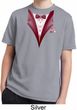 Maroon Tuxedo Kids Moisture Wicking Shirt