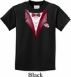 Maroon Tuxedo Kids Shirt