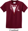 Maroon Tuxedo Kids Shirt