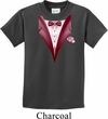 Maroon Tuxedo Kids Shirt