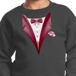 Maroon Tuxedo Kids Sweat Shirt