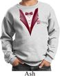 Maroon Tuxedo Kids Sweat Shirt