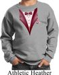 Maroon Tuxedo Kids Sweat Shirt