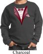 Maroon Tuxedo Kids Sweat Shirt