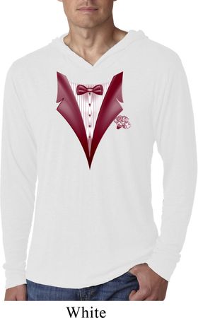 Maroon Tuxedo Lightweight Hoodie Shirt