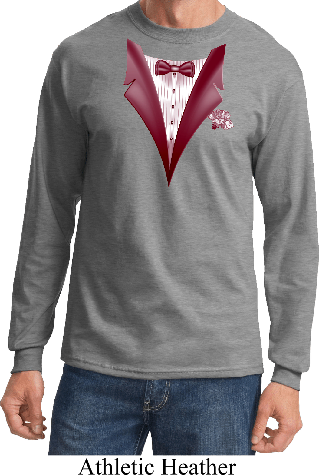Maroon Tuxedo Long Sleeve Shirt Maroon Tuxedo Mens Shirts