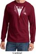 Maroon Tuxedo Long Sleeve Shirt
