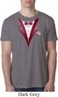 Maroon Tuxedo Mens Burnout Shirt