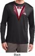 Maroon Tuxedo Mens Moisture Wicking Long Sleeve Shirt
