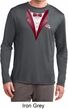 Maroon Tuxedo Mens Moisture Wicking Long Sleeve Shirt