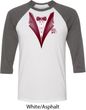 Maroon Tuxedo Mens Raglan Shirt