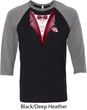 Maroon Tuxedo Mens Raglan Shirt