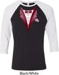Maroon Tuxedo Mens Raglan Shirt