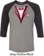 Maroon Tuxedo Mens Raglan Shirt