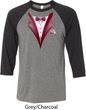 Maroon Tuxedo Mens Raglan Shirt