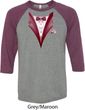 Maroon Tuxedo Mens Raglan Shirt