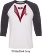 Maroon Tuxedo Mens Raglan Shirt