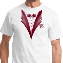 Maroon Tuxedo Mens Shirts