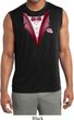 Maroon Tuxedo Mens Sleeveless Moisture Wicking Shirt