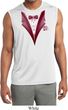 Maroon Tuxedo Mens Sleeveless Moisture Wicking Shirt