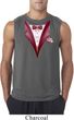 Maroon Tuxedo Mens Sleeveless Shirt