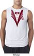 Maroon Tuxedo Mens Sleeveless Shirt