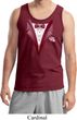 Maroon Tuxedo Mens Tank Top