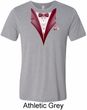Maroon Tuxedo Mens Tri Blend Crewneck Shirt