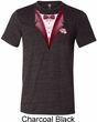 Maroon Tuxedo Mens Tri Blend Crewneck Shirt