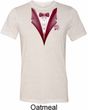 Maroon Tuxedo Mens Tri Blend Crewneck Shirt