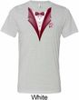 Maroon Tuxedo Mens Tri Blend Crewneck Shirt