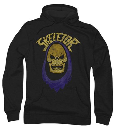 Masters Of The Universe Hoodie Sweatshirt Skeletor Hood Black Adult Hoody