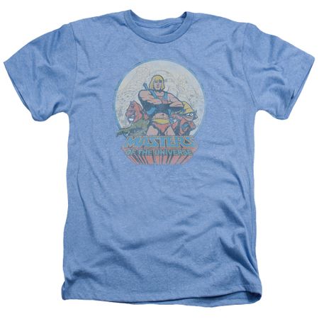 Masters Of The Universe Shirt He Man And Crew Adult Heather Light Blue Tee T-Shirt