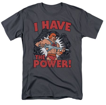 Masters Of The Universe Shirt I Have The Power Adult Charcoal Tee