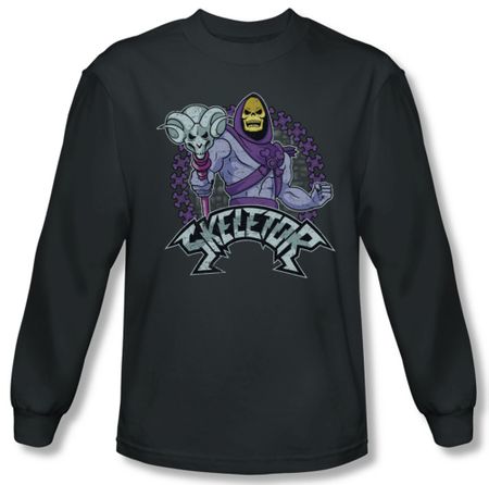 Masters Of The Universe Shirt Skeletor Long Sleeve Charcoal Tee T-Shirt