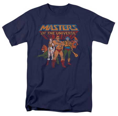 Masters Of The Universe Shirt Team Of Heroes Adult Navy Tee T-Shirt