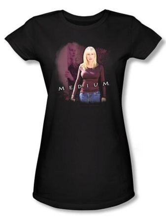 Medium Juniors Shirt Portrait Black T-Shirt