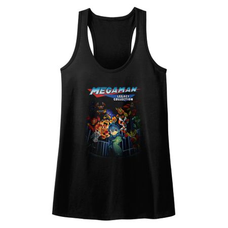 Mega Man Juniors Tank Top Legacy Collection Black Racerback